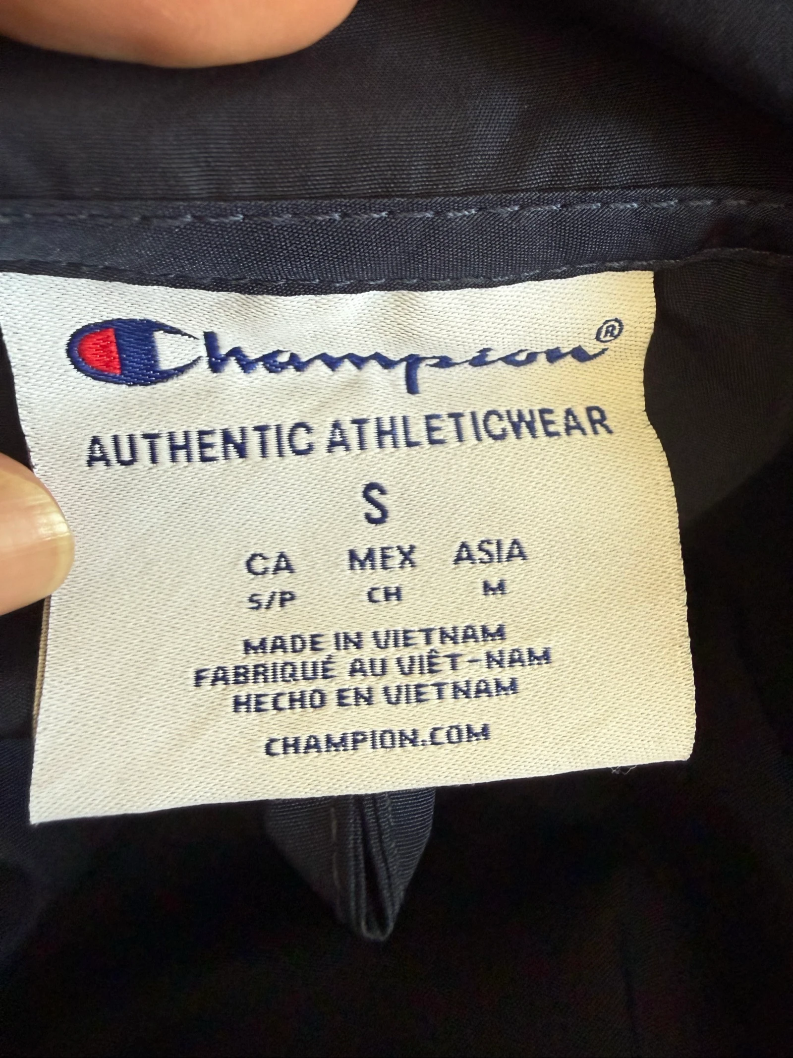 Cut-wind Champion homem S – Azul marinho – Jaqueta com capuz – Muito bom estado – photo 5